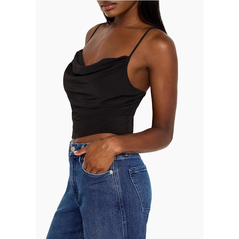 Good American Cowl‎ Neck Bias Cut Chiffon Camisole - Picture 5 of 12